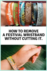 How to remove festival wristband without cutting